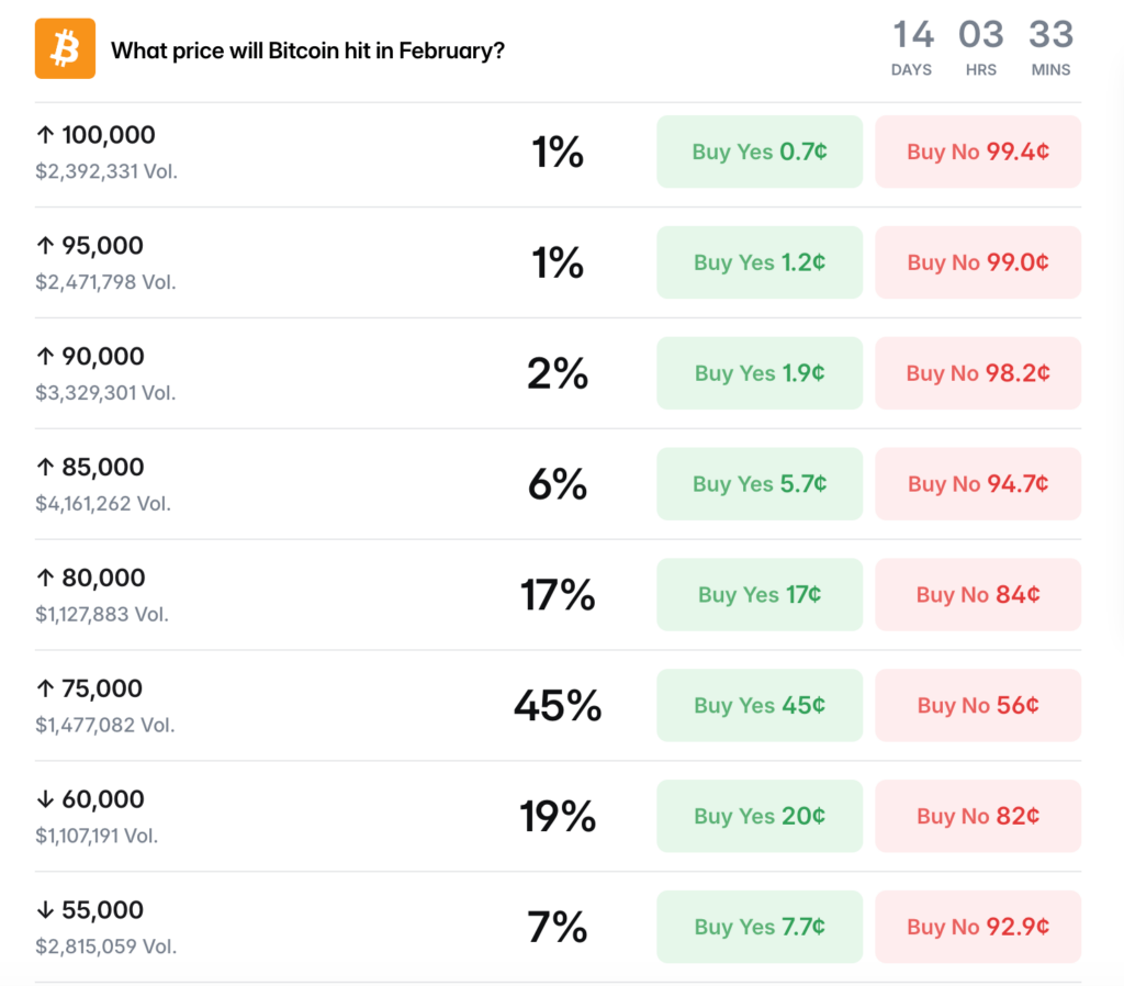 Bitcoin Price Prediction in February