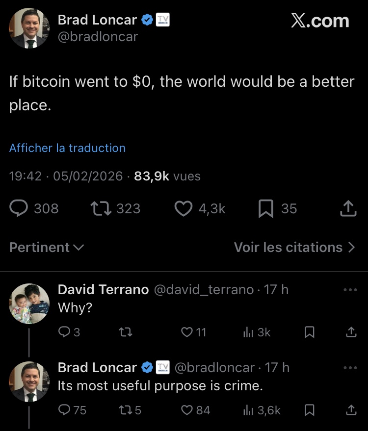 Biotechnology entrepreneur Brad Loncar says the disappearance of bitcoin would make the world a better place. According to him, BTC is mainly used for illegal activities.
