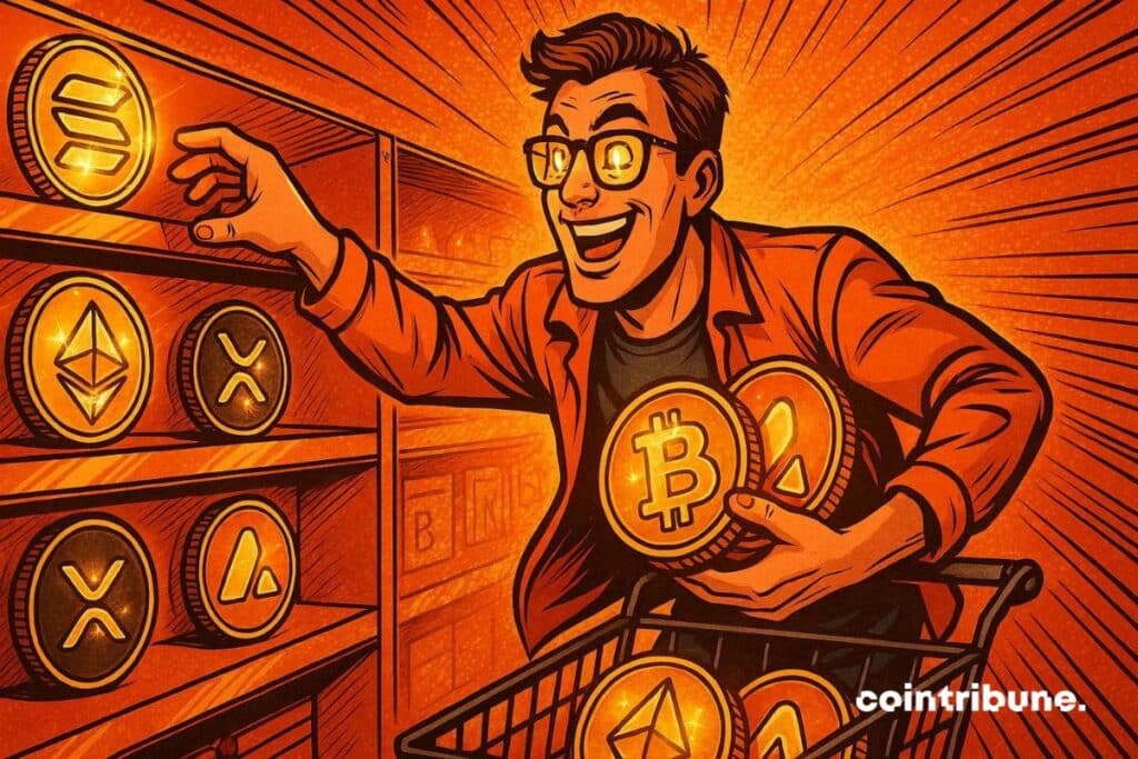 A crypto investor who diversifies his assets despite fear.