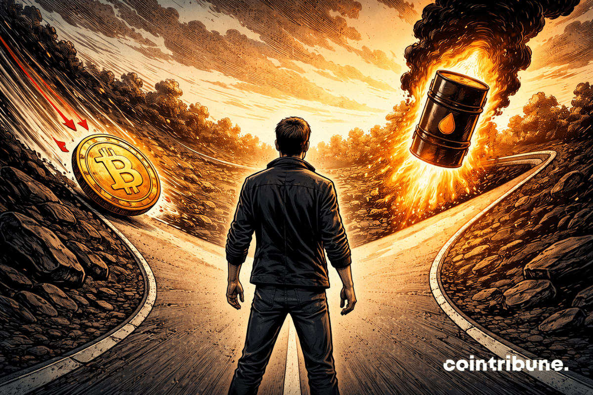 Bitcoin Falls 2% as Oil Soars