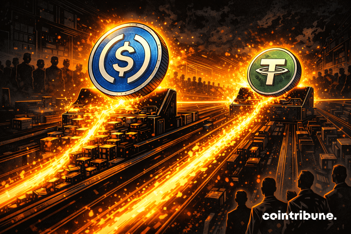 Crypto: USDC exceeds USDT in real volume according to Mizuho Bank analysis