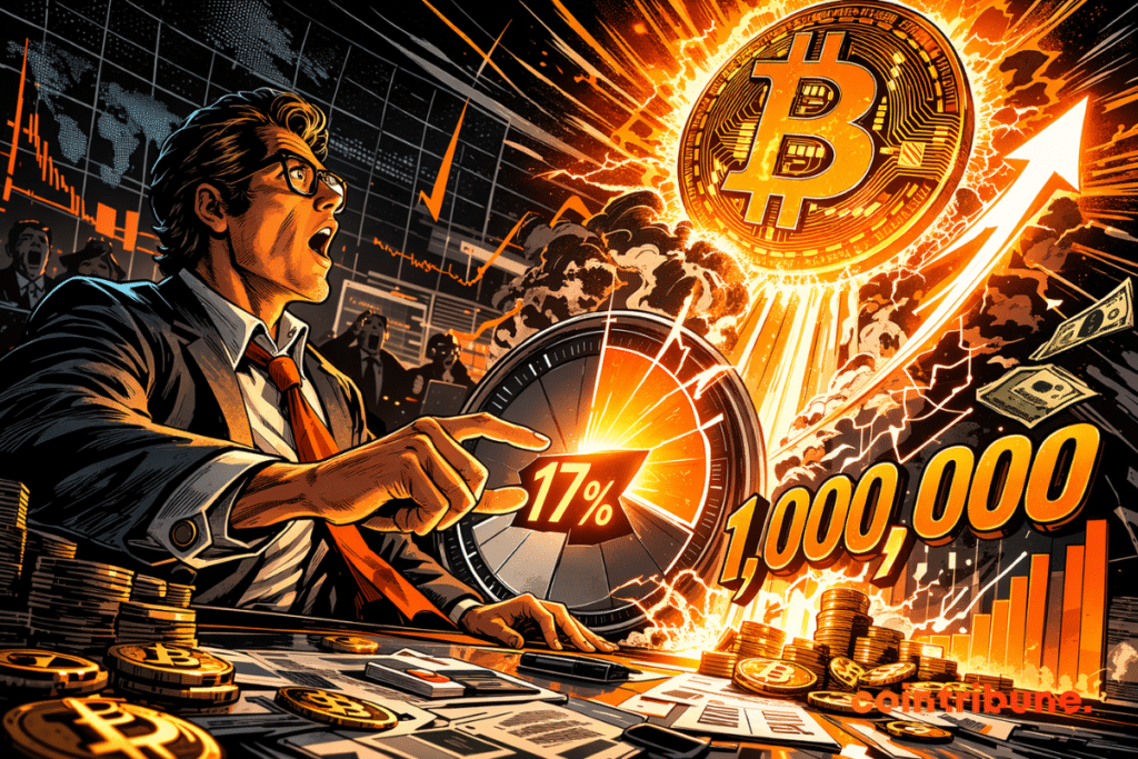 An Analyst facing a giant Bitcoin triggered by 17%.