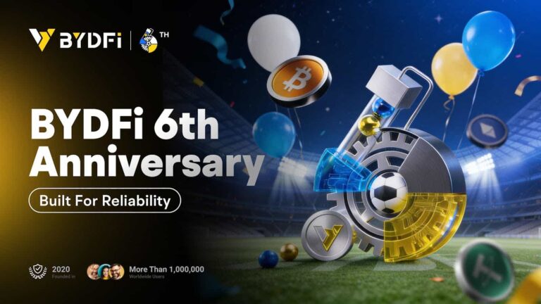 BYDFi celebrates its 6th anniversary with a month-long celebration, serving reliability