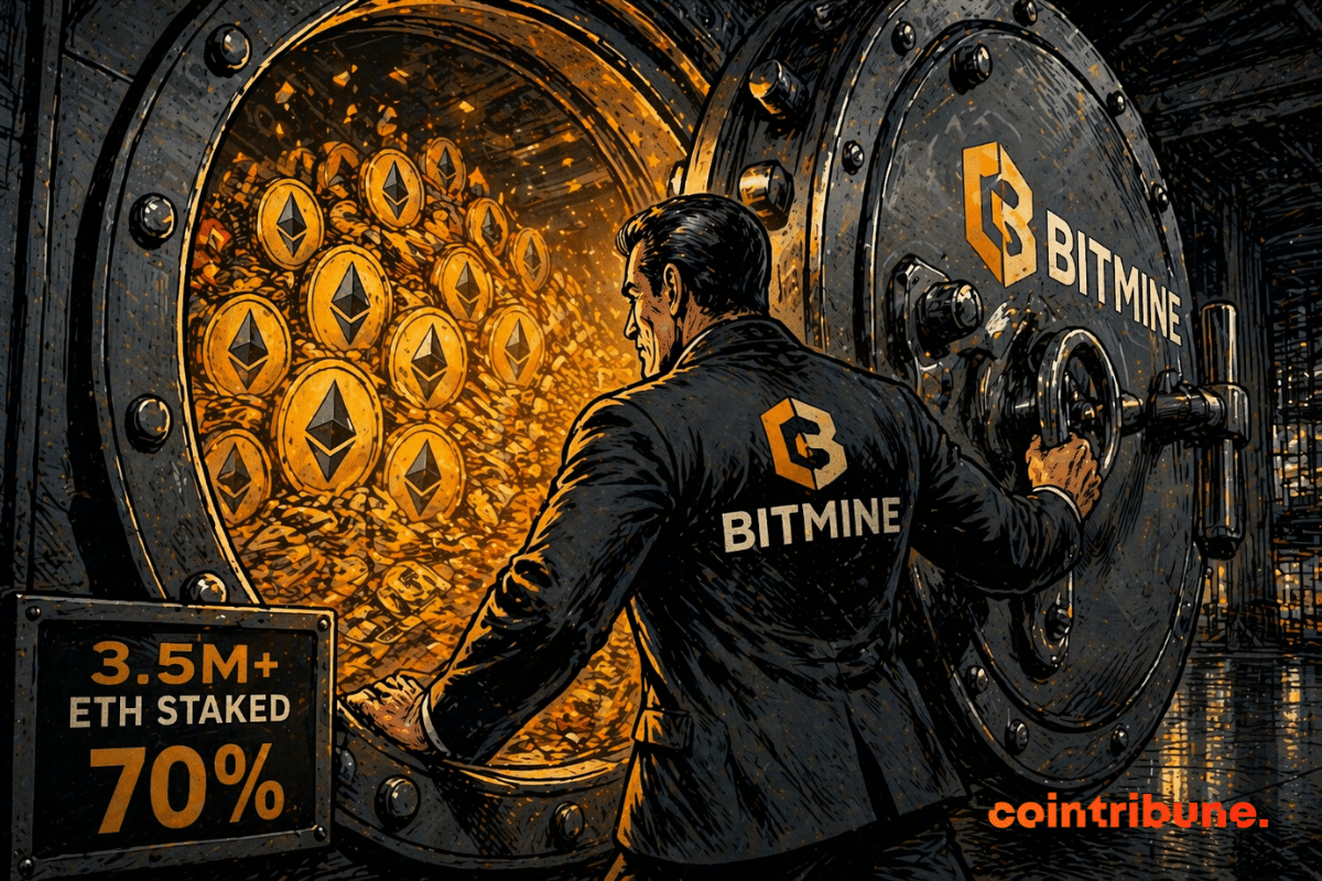 Bitmine crosses the threshold of 70% of ether staked with more than 3.5 million ETH committed