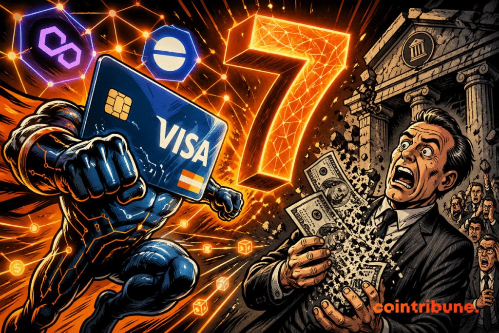Explosive clash: Visa propels stablecoins against panicking banks