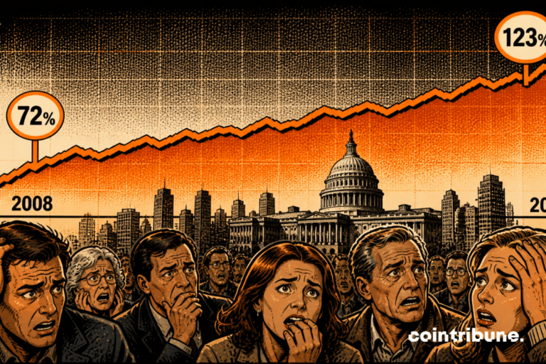 From 72% in 2008 to 123% in 2026: In less than twenty years, American debt has swallowed up its economy, and the worst could still be to come