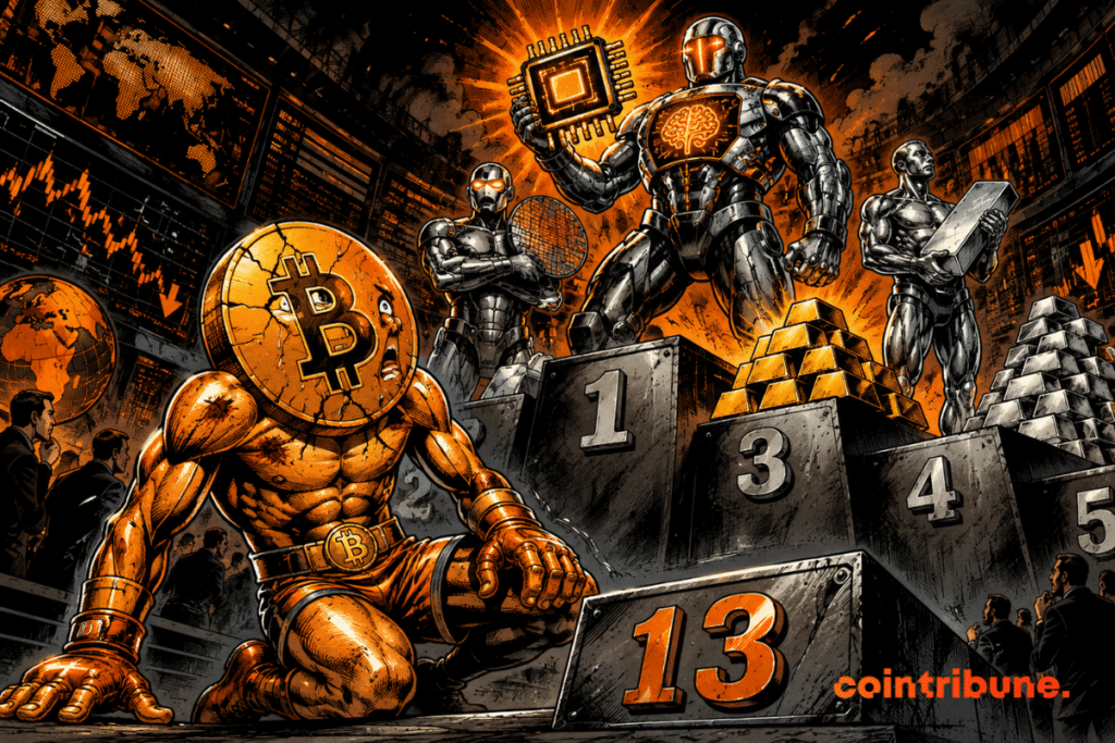 Bitcoin falls in the face of the overwhelming rise of AI and metals