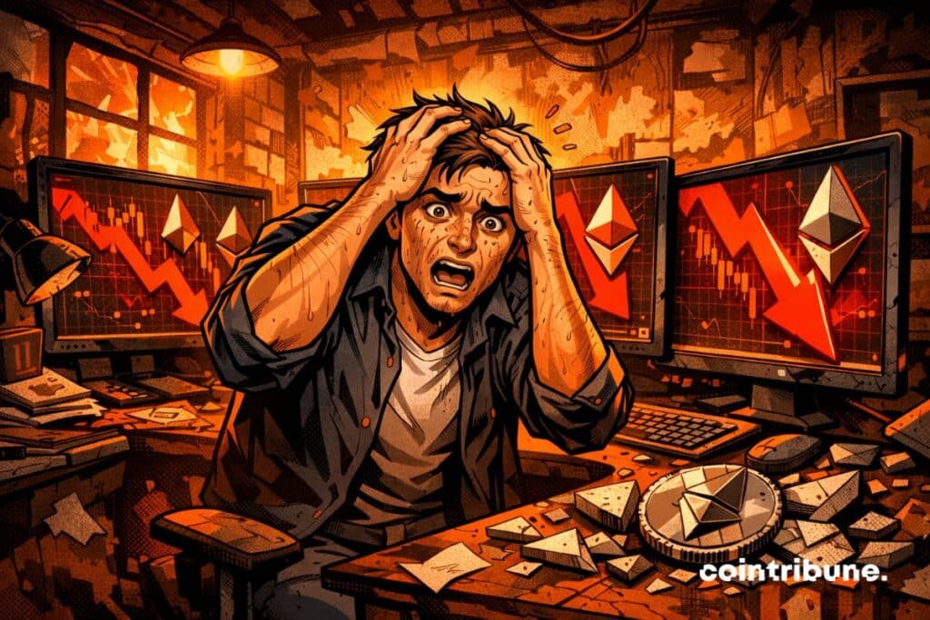 A trader frightened by three consecutive falls in Ethereum.