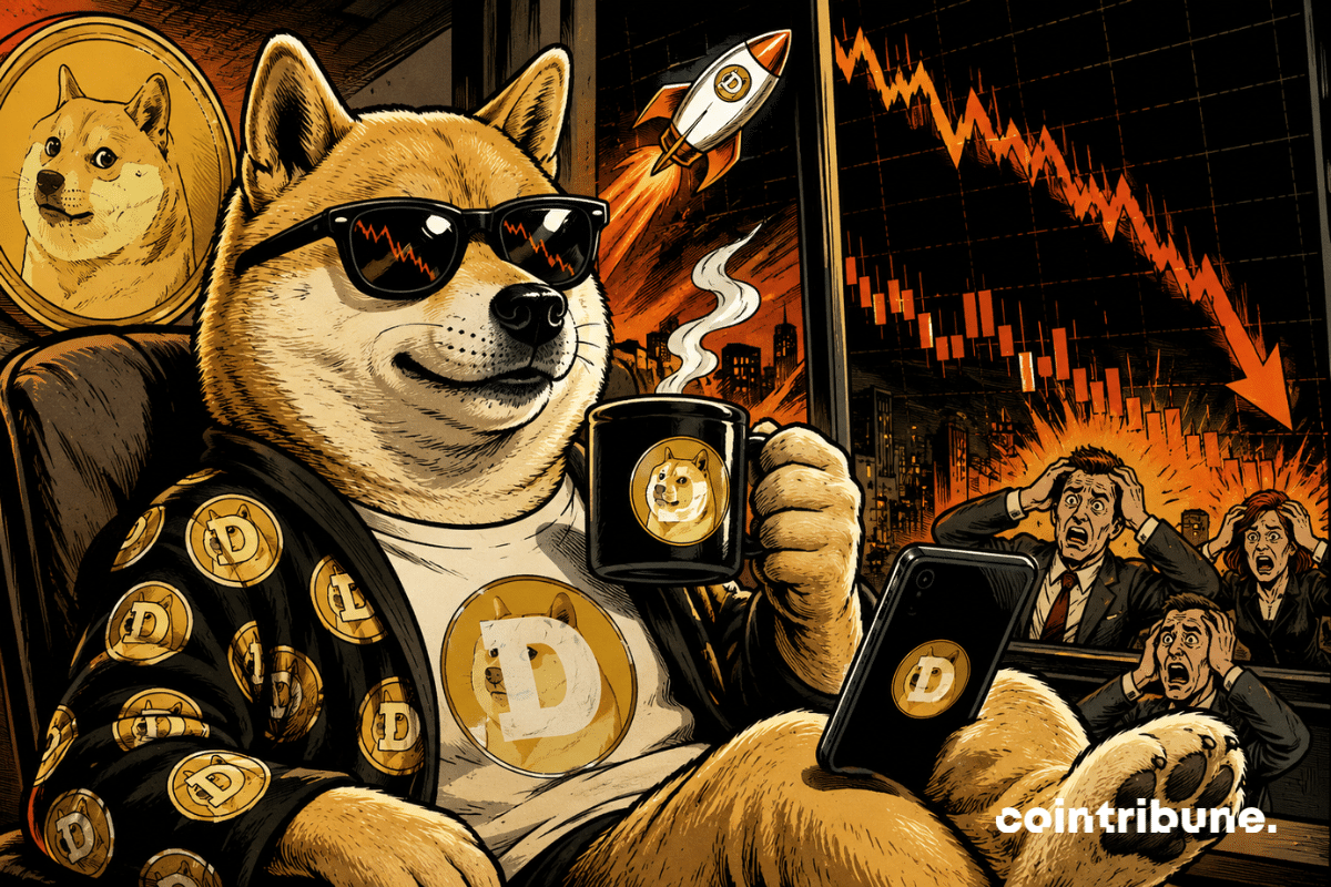 Dogecoin official account reacts with humor to crypto market correction