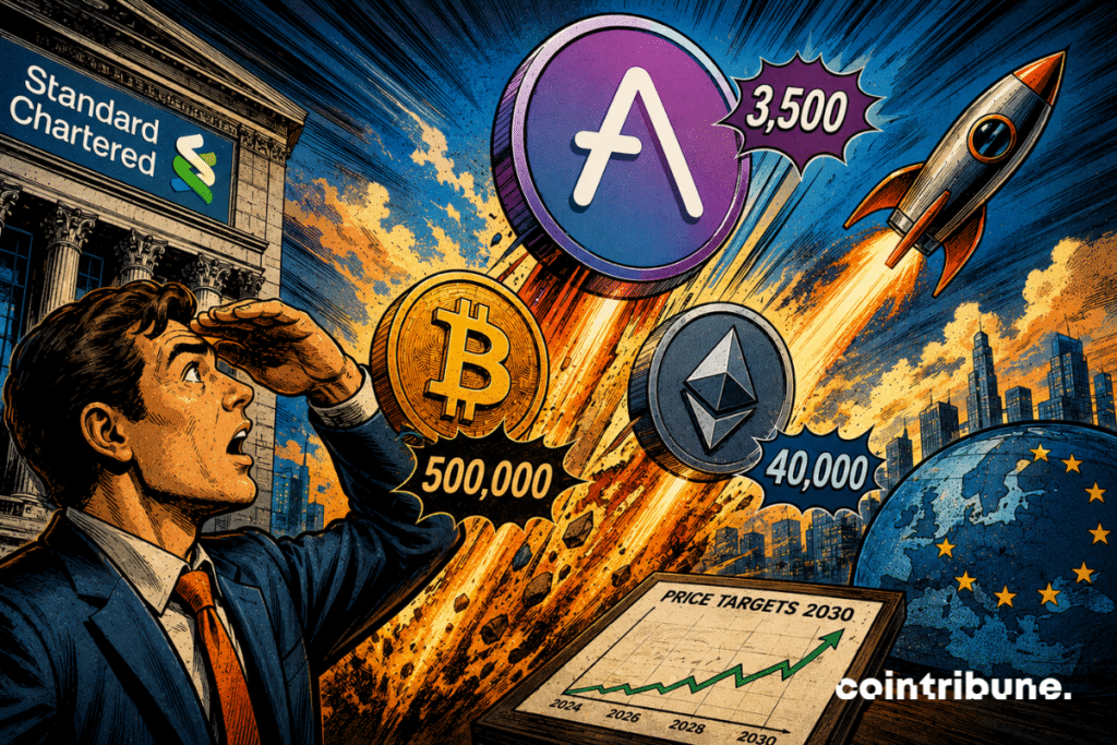 Aave, Bitcoin and Ethereum tokens soar towards ambitious 2030 price targets.