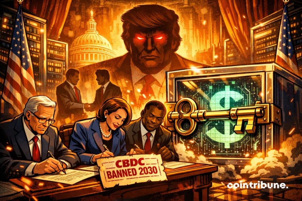 The US Congress bans CBDCs until 2030 via a text on real estate. Warren and Hill united against the digital dollar!