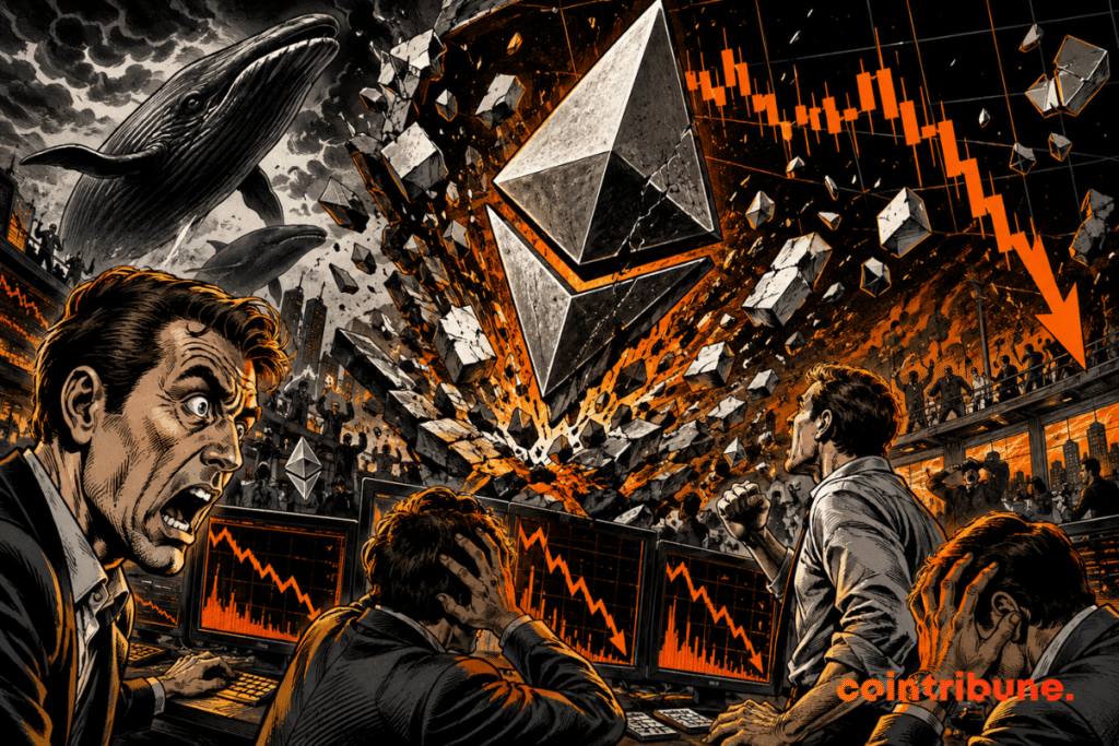 Crypto traders panic over the brutal collapse of Ethereum