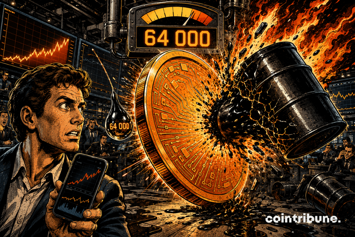 Bitcoin under pressure as Brent jumps almost 4%