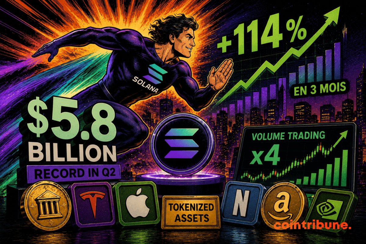 Volume of tokenized assets on Solana jumps 114% in three months