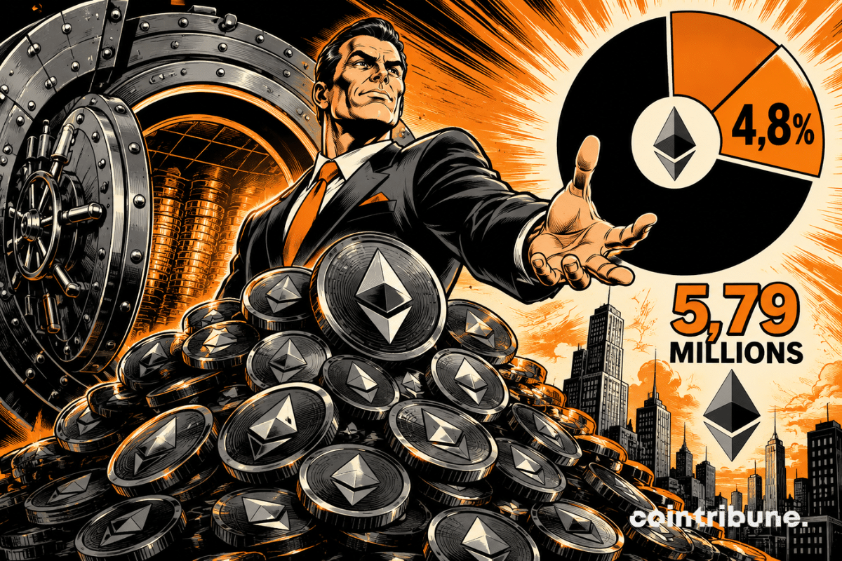 BitMine increases its reserve to 5.79 million ETH and controls 4.8% of the supply