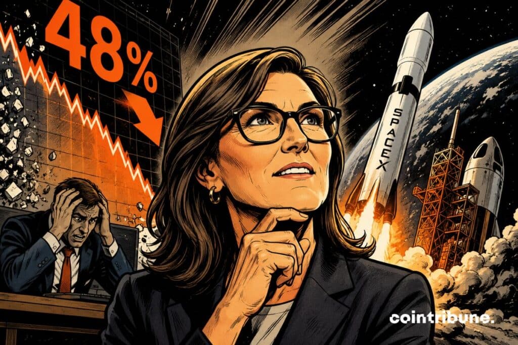 Elon Musk's company, SpaceX, in free fall? Cathie Wood is betting on its historic future despite the 48% crash!