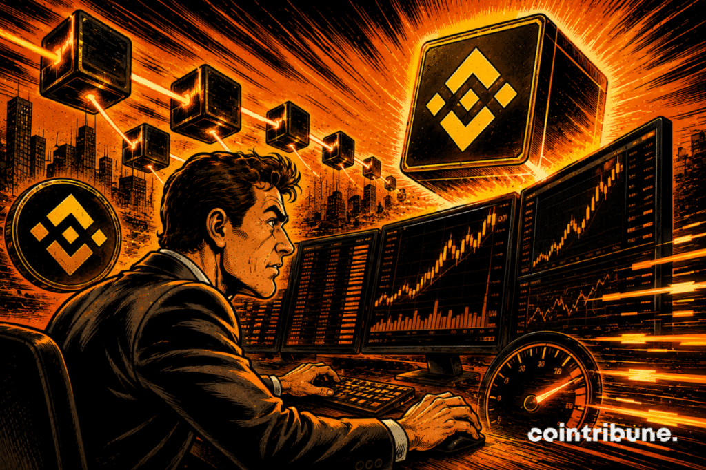 A crypto investor transacts at high speed using BNB Chain’s new Layer 1.