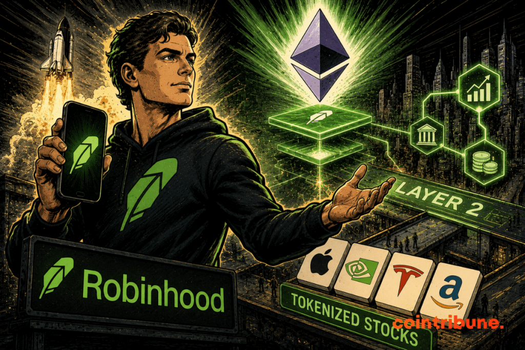 Robinhood is launching a new platform, linking Ethereum and tokenized stocks, in an ambitious vision of accessible and modern digital finance.