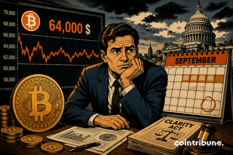 Bitcoin stagnates around $64,000 as Clarity Act vote slips into September
