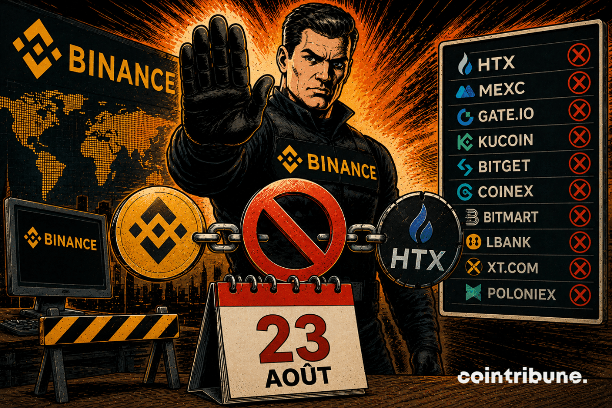 Starting August 23, Binance will block flows involving HTX and ten other crypto platforms