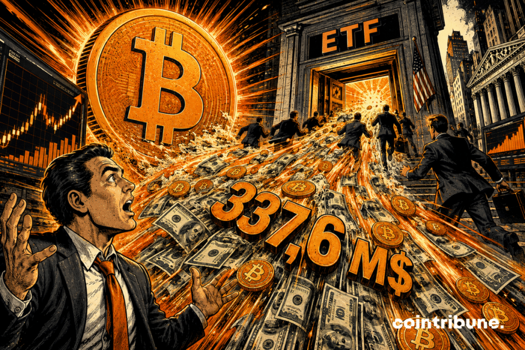 $337.6 million flows into Bitcoin ETFs in one session alone, triggering a spectacular rush of institutional capital.