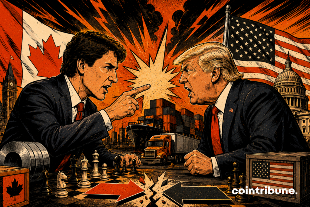 A trade clash between the United States and Canada.
