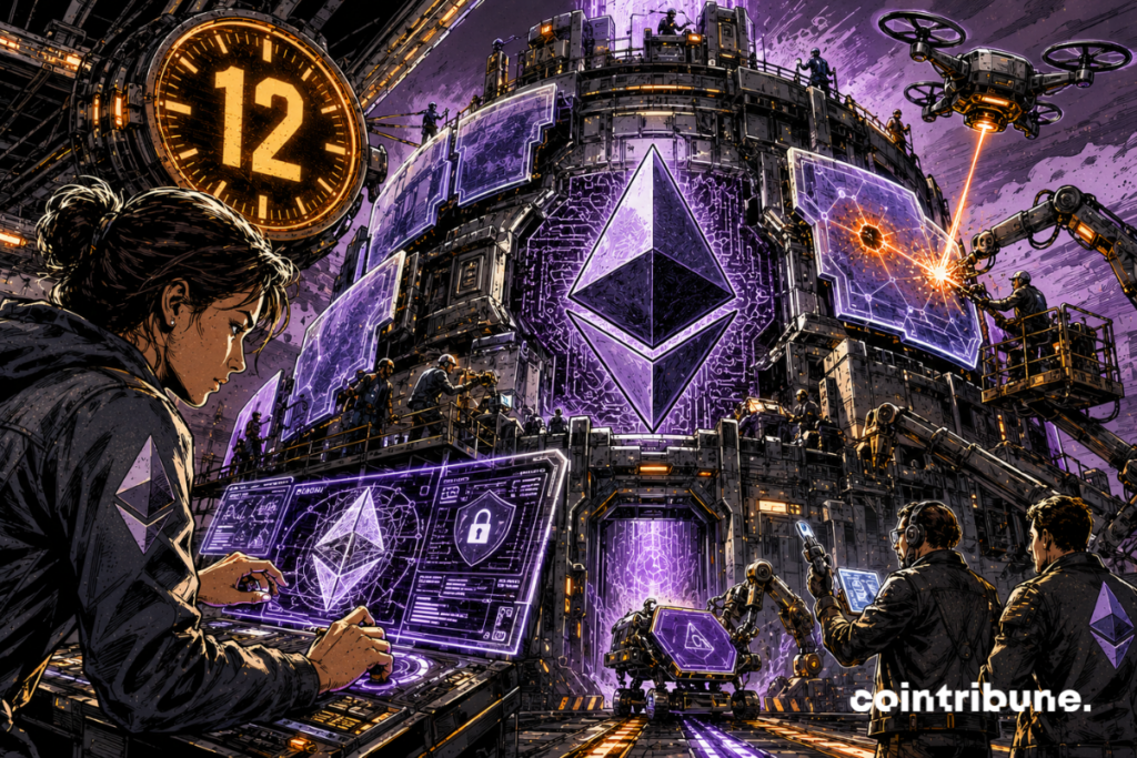 Engineers reinforce an Ethereum fortress as a countdown clock ticks to 12.