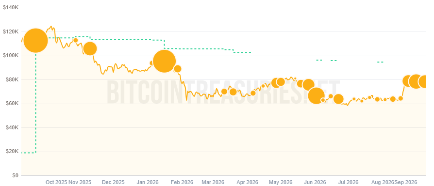 Bitcoin Treasuries chart showing Strive holds 24,531 BTC, valued at $1.93 billion as of September 2026