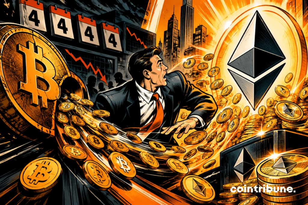 Ethereum attracts capital as Bitcoin undergoes four consecutive days of outflows in a spectacular and dynamic financial scene.