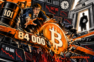 Bitcoin below $84,000: $547 million in liquidations in 24 hours