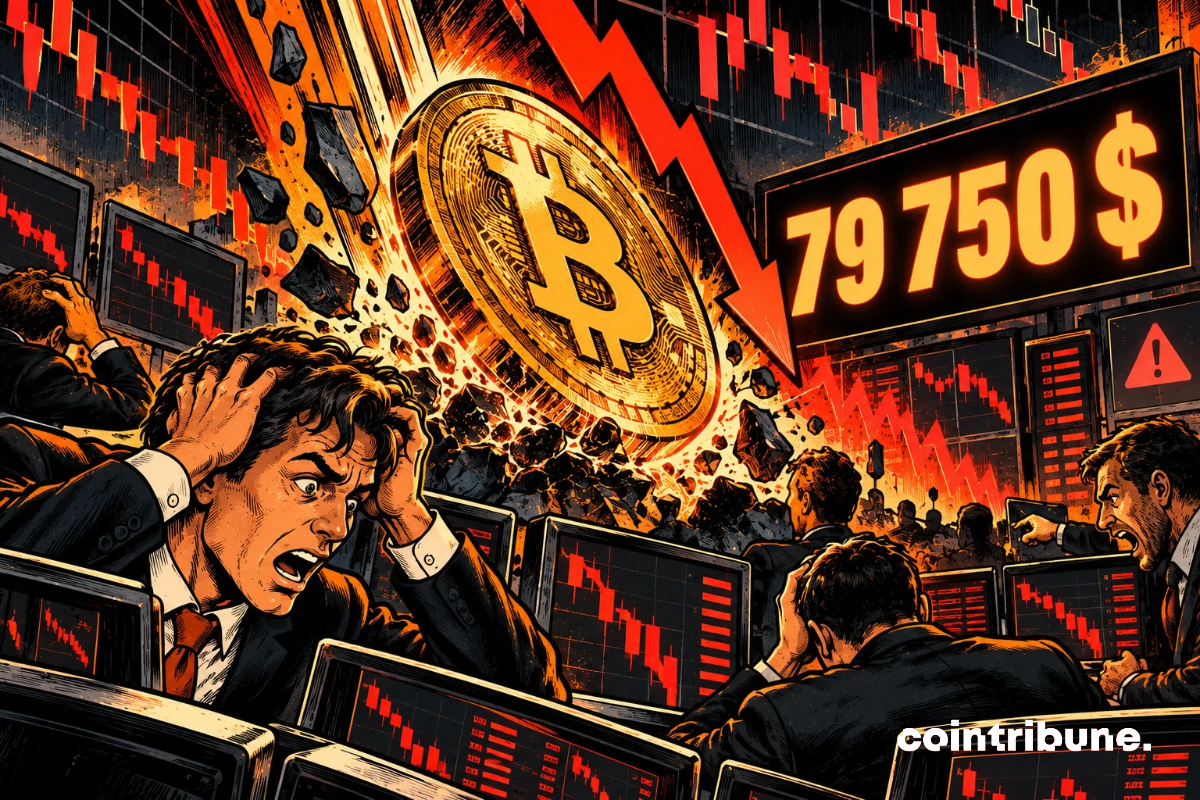 Bitcoin falls to $79,750, liquidations accelerate