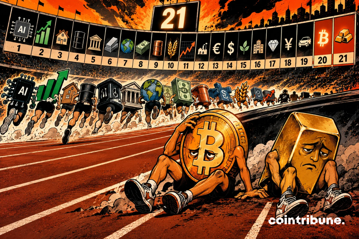 Bitcoin and gold: Last among 21 asset categories in 2026