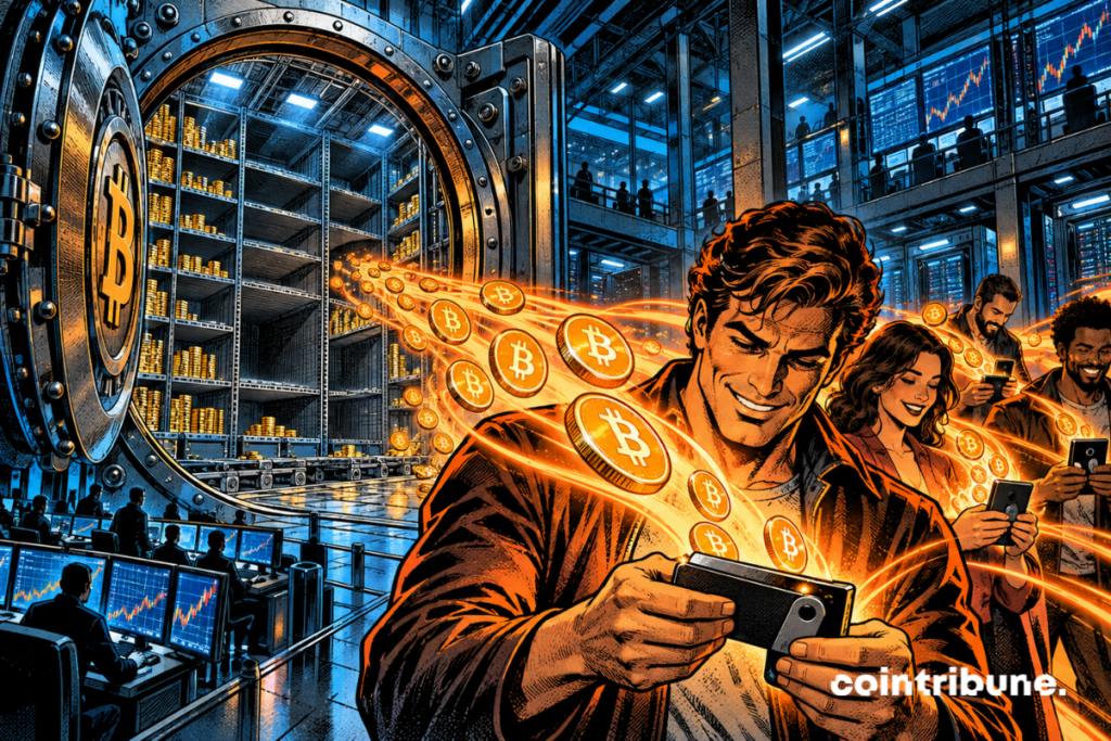 Bitcoin leaves a crypto exchange vault to join the private wallets of several investors.
