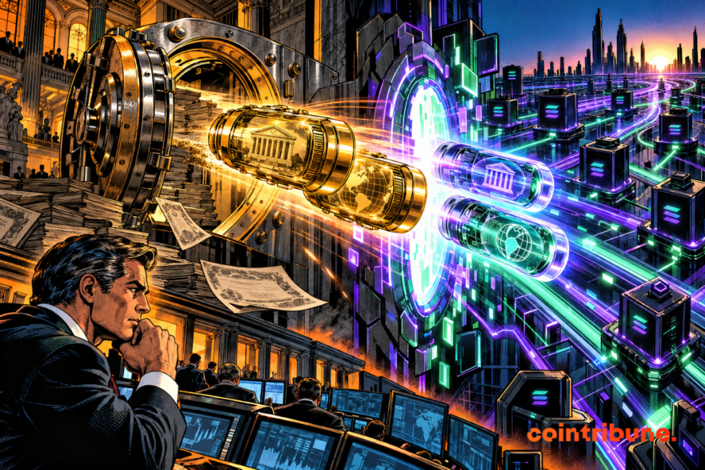 Two tokenized institutional funds leave a banking infrastructure to circulate on the Solana network.