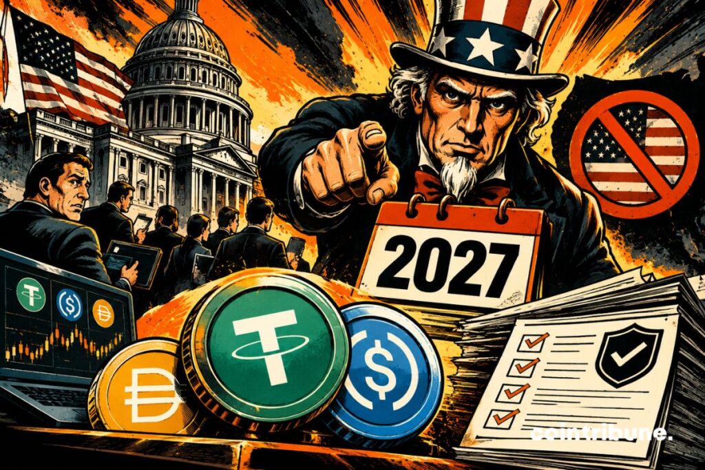 By enforcing the GENIUS Act, the OCC requires compliance from stablecoin issuers by 2027. The crypto ban will be immediate in the USA.